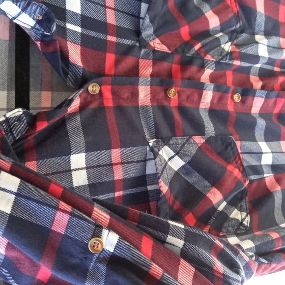 Passport Navy and red plaid shirt - Picture 4 of 4